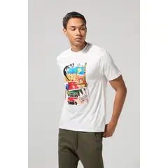KOAJ - Camiseta de Looney Tunes crema clara cuello redondo Hombre