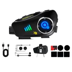 GENERICO - Intercomunicador Casco Moto Zerog Q28-2x Bt 5.0 Cámara 1080p