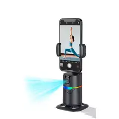 LP - Trípode Soporte Giratorio 360° con Luz LED y Cámara de Seguimiento Automático para Celular