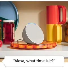 AMAZON - Echo Pop Parlante Inteligente Alexa color Blanco