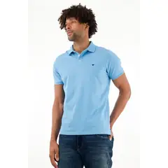 TENNIS - Polo azul licrada para hombre