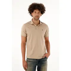 TENNIS - Polo café licrada para hombre