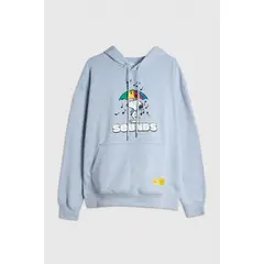 KOAJ - Buzo con capota azul claro y arte de Snoopy Hombre