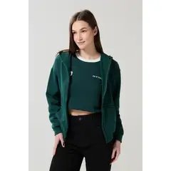 KOAJ - Buzo con capota unicolor, bolsillo y cremallera Mujer