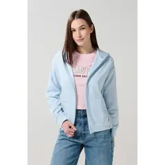 KOAJ - Buzo con capota unicolor, bolsillo y cremallera Mujer