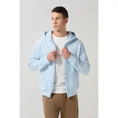 KOAJ - Buzo con capota unicolor, bolsillo y cierre de cremalle Hombre
