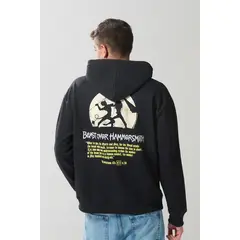 KOAJ - Buzo con capota con estampado en frente, espalda y mang Hombre