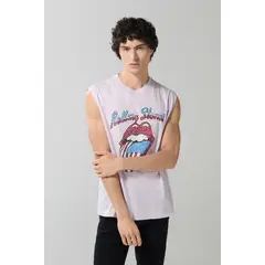 KOAJ - Camiseta manga sisa con estampado en frente de Rolling Hombre