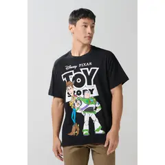 KOAJ - Camiseta oversize negra manga corta de Toy Story Hombre