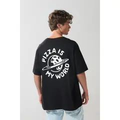 KOAJ - Camiseta negra oversize manga corta de Toy Story Hombre