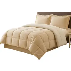 VOYPRE - Edredón Doble Faz de Lujo Piel de Durazno - Ovejero Tamaño Doble Beige