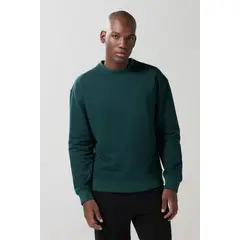 KOAJ - Buzo perchado unicolor cuello redondo oversize Hombre