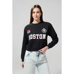 KOAJ - Buzo cuello redondo COLOR para mujer, con estampado en Mujer