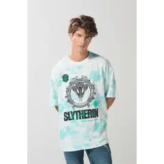 KOAJ - Camiseta crema tie dye oversize de Harry Potter manga c Hombre