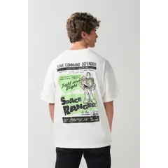 KOAJ - Camiseta oversize manga corta crema de Toy Story Hombre