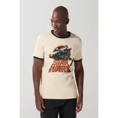 KOAJ - Camiseta kaki de Star Wars con contrastes y manga corta Hombre