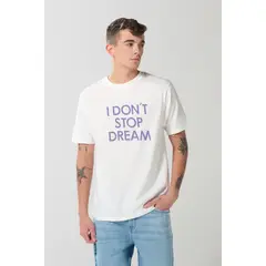 KOAJ - Camiseta en algodón manga corta unicolor estampada Hombre