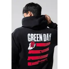 KOAJ - Buzo negro tie dye con capota y artes de Green Day Hombre