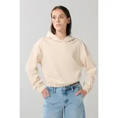 KOAJ - Buzo unicolor perchado con elásticos y capota Mujer