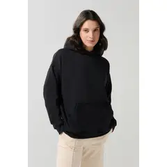 KOAJ - Buzo unicolor perchado con bolsillo y capota oversize Mujer