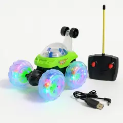 GENERICO - Carro Control Remoto King con Luces LED y Giros Acrobáticos