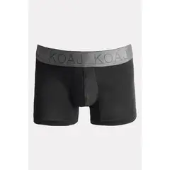KOAJ - Bóxer en algodón negro trunk-corto con cintura elástica Hombre