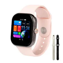 OLSEN - Smartwatch Reloj Inteligente Touch Llamadas + Correas - Rosa