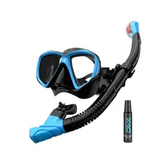 GEF - Kit Snorkel Careta Gafas Buceo Profesional Vidrio Templado