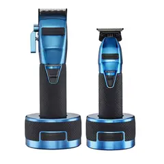 BABYLISS - Combo Boost Blue Chrome - Cortadora Patillera Y Bases De Carga
