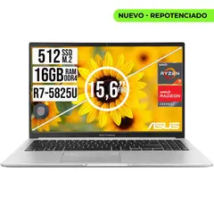 ASUS - Portátil VivoBook 15 Ryzen 7 5825U 16GB RAM 512GB SSD 15.6” FHD
