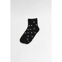 KOAJ - Medias cortas azules intensas con diseño de aves Hombre