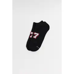 KOAJ - Medias en algodón tobilleras azules con arte college Mujer