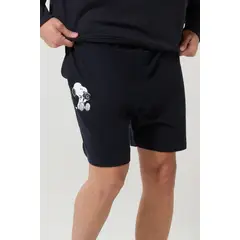 KOAJ - Bermuda azul intensa con estampado de Snoopy y bolsillo Hombre