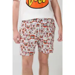 KOAJ - Bermuda crema clara de Los Simpson con cordón y bolsill Hombre