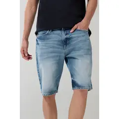 KOAJ - Bermuda en jean slim azul con rotos y desgastes Hombre