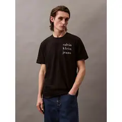 CALVIN KLEIN - Camiseta negra Classic Crewneck