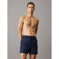 CALVIN KLEIN - Traje de Baño Azul Corto con Doble Cinturilla CK Meta Legacy