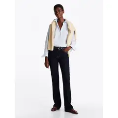 TOMMY HILFIGER - Camisa celeste de popelín de corte regular