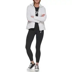CALVIN KLEIN - Chaqueta blanca ligera de técnica mixta