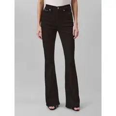 CALVIN KLEIN - Jeans negro de corte acampanado con talle alto