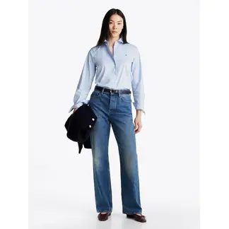 TOMMY HILFIGER - Camisa celeste de popelín de corte regular