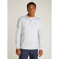 TOMMY HILFIGER - Polo gris manga larga de corte slim Tommy Jeans