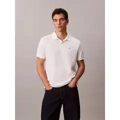 CALVIN KLEIN - Polo gris clásico de piqué de algodón
