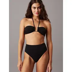 CALVIN KLEIN - Parte negro de arriba de bikini de bandeau - CK Wire