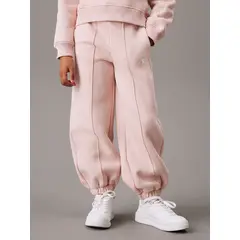 CALVIN KLEIN - Pantalón Rosado de Chánal en Felpa Holgado