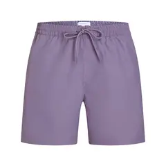 CALVIN KLEIN - Traje morado de baño de largo medio con cordón - Logo Tape