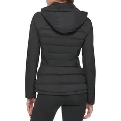 CALVIN KLEIN - Chaqueta negra ligera de técnica mixta