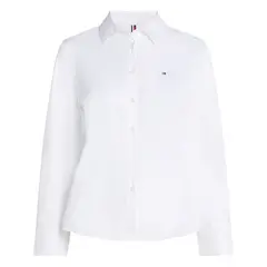 TOMMY HILFIGER - Camisa blanca de popelín de corte regular