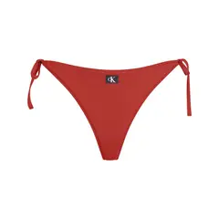 CALVIN KLEIN - Partes rojo de abajo de bikini con lazadas - CK Monogram