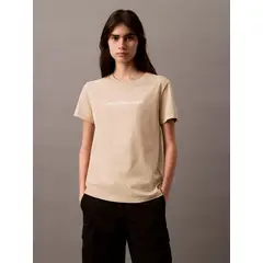 CALVIN KLEIN - Camiseta gris con logo